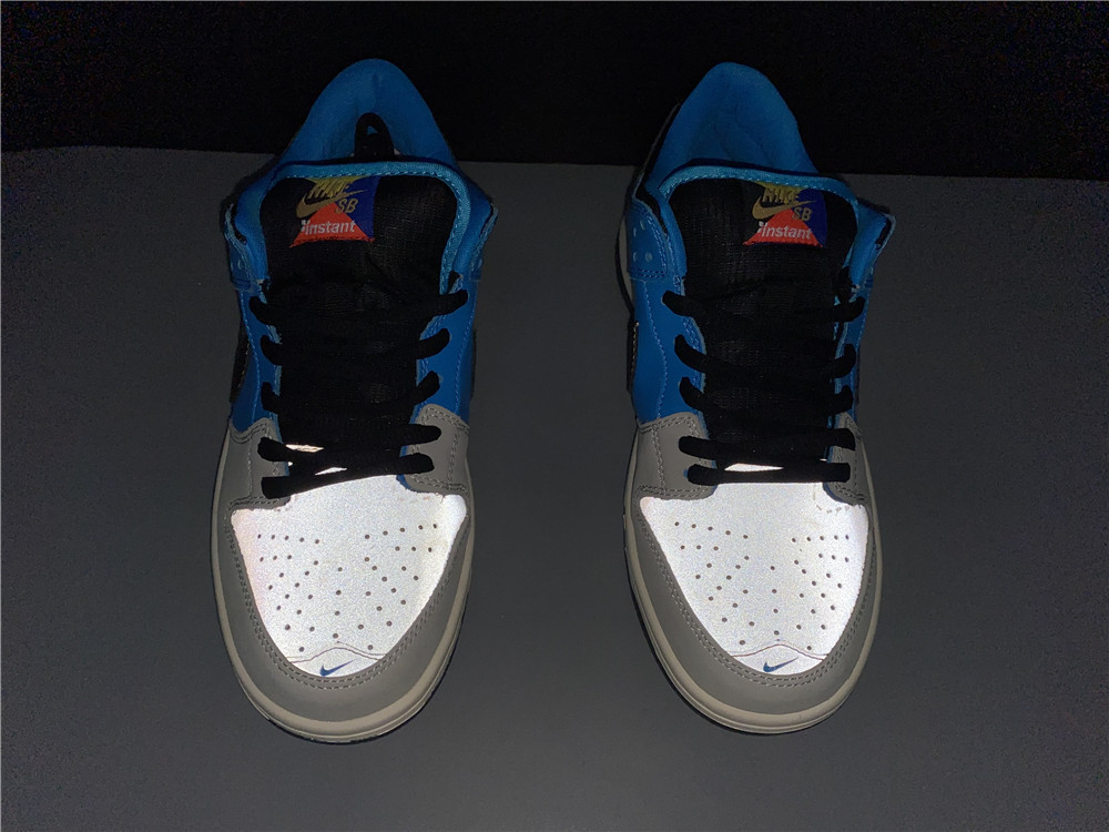 Instant Skateboard x Nike Dunk SB Low Blue Black White CZ5128-400