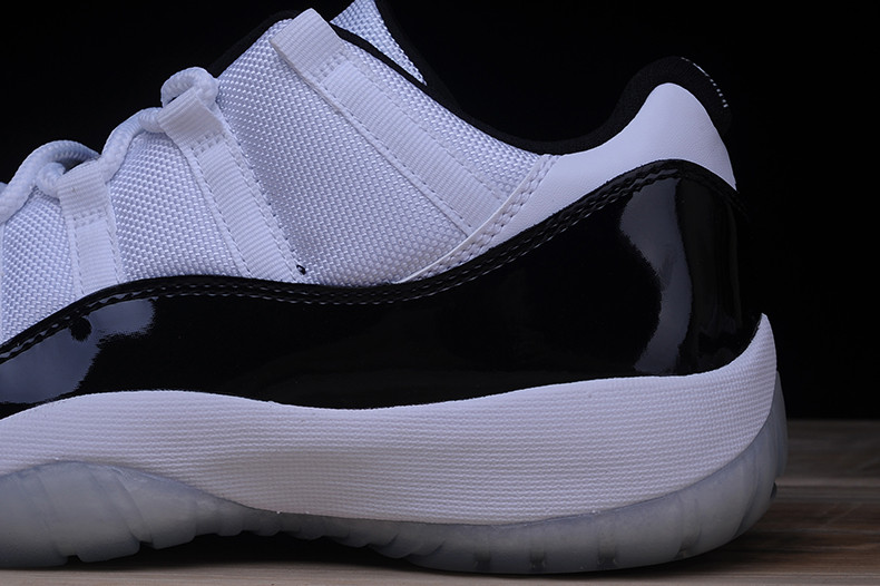 AIR JORDAN 11 RETRO LOW "CONCORD" BLACK/ WHITE  mens 528895-153