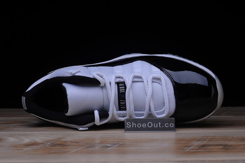 AIR JORDAN 11 RETRO LOW "CONCORD" BLACK/ WHITE  mens 528895-153