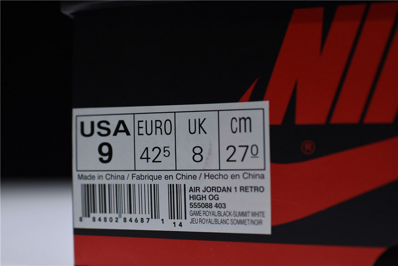 AIR JORDAN 1 OG “Game Royal” 555088-403