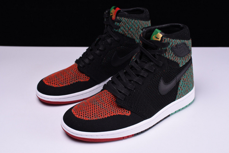 AIR JORDAN 1 RETRO HIGH FLYKNIT “BHM” Black/Lucid Green mens AA2426-026