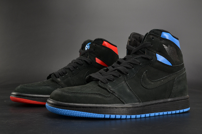 Air Jordan 1 Retro High OG “Quai 54”  Black/Italy Blue-University Red mens AH1040-054