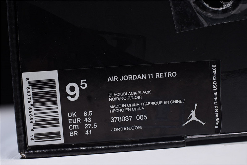 Air Jordan 11 “Cap and Gown” black  378037-005