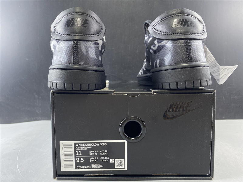 Comme des Garcons x Nike Dunk Low Print Black CZ2675-001