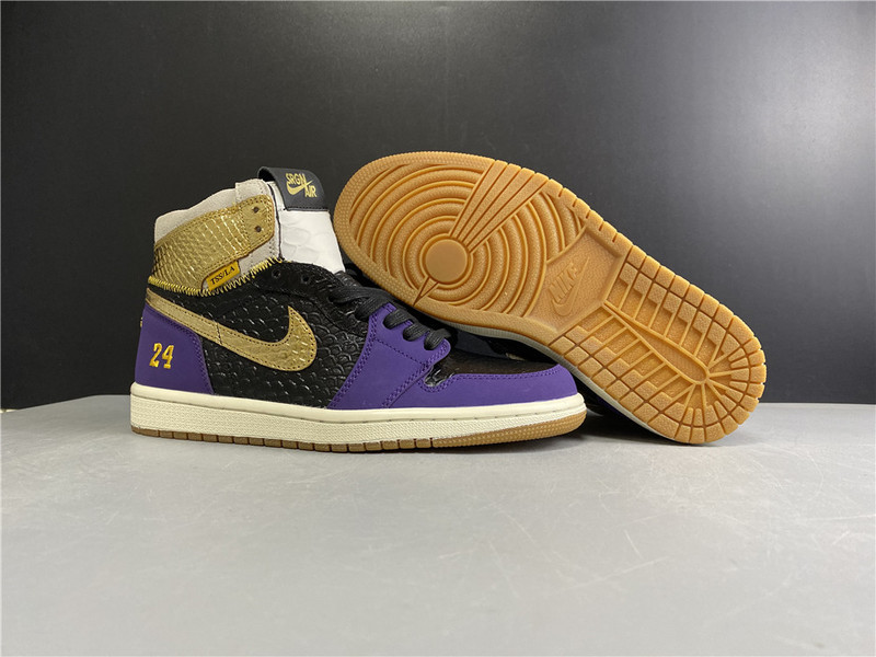 Air Jordan 1 High OG Black/Purple Gold 555088-171