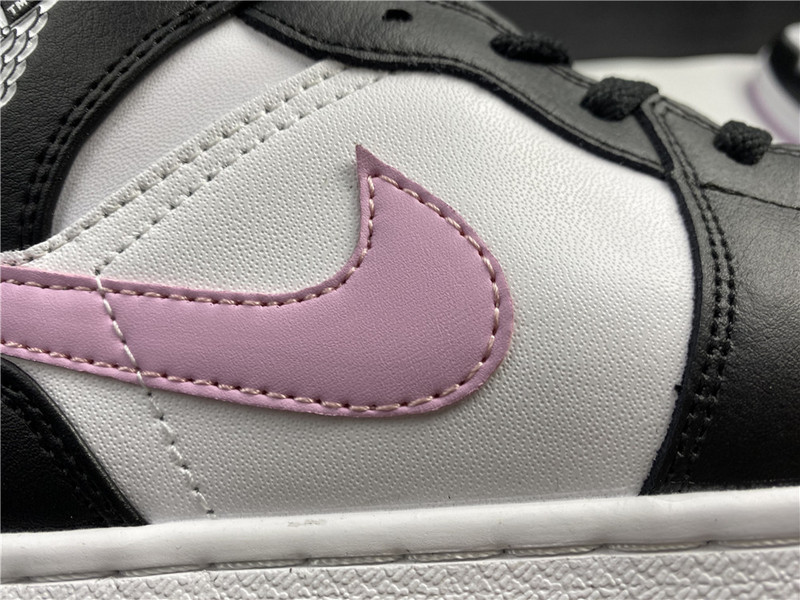 Air Jordan 1 Mid White/Light Arctic Pink-Black 555112-103