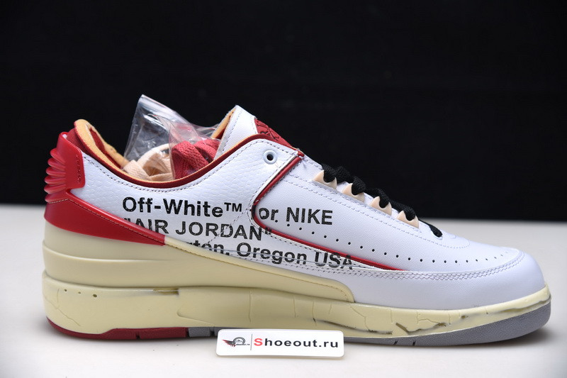 OF x Air Jordan 2 Low White Red DJ4375-106