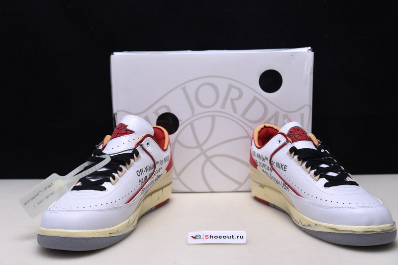 OF x Air Jordan 2 Low White Red DJ4375-106