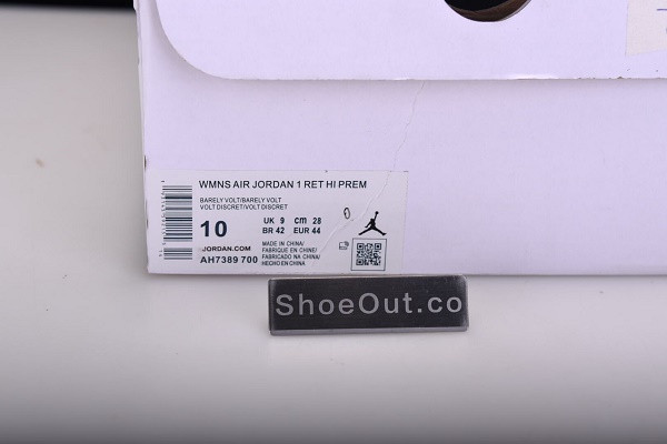 Air Jordan 1 High Premium “Barely Volt” AH7389-700