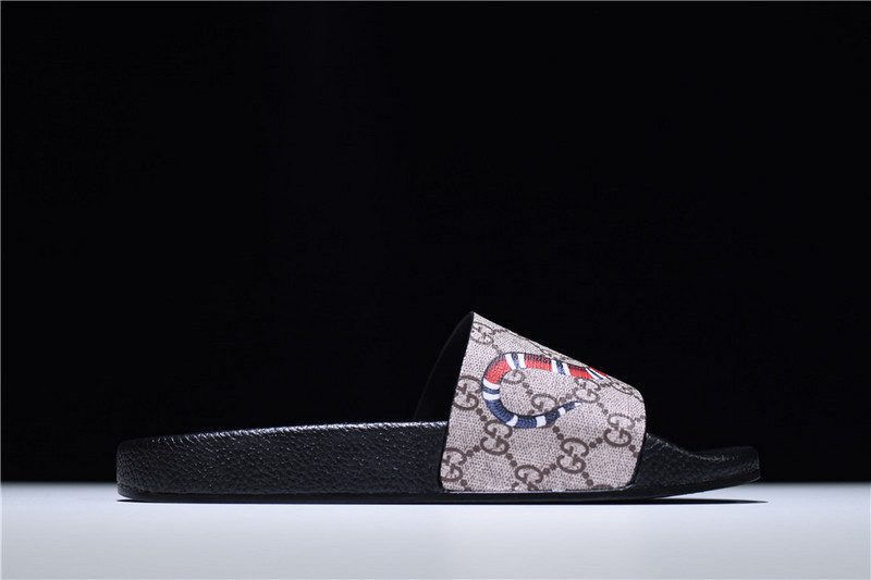 GC Leather SLIDE SANDAL with SNAKE