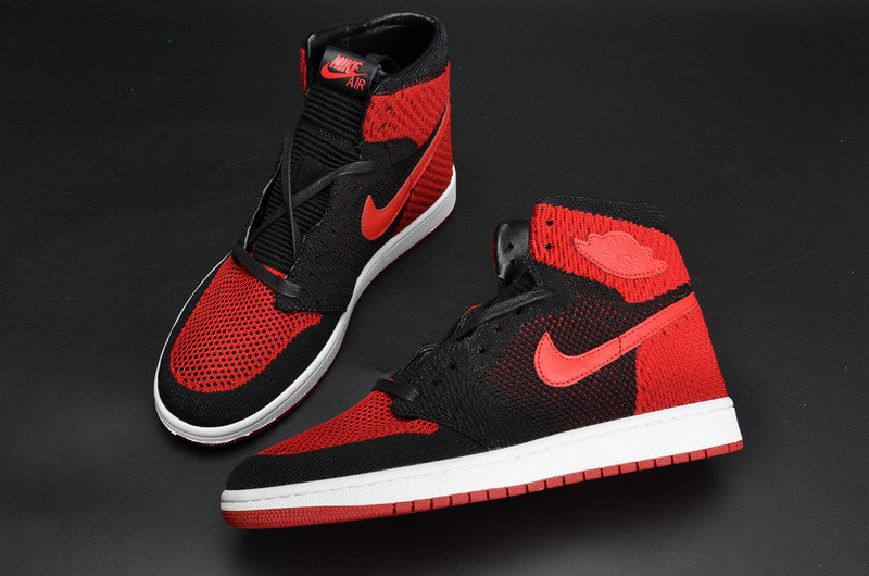 Nike Air Jordan 1 Retro High Flyknit “Banned” red mens 919704-001