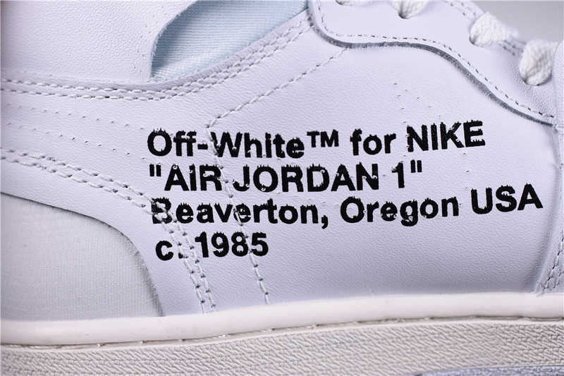 OFF WHITE Air Jordan 1 Retro High White AQ0818-100