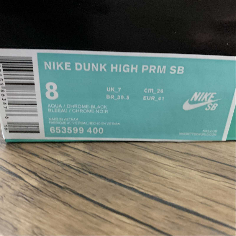 Nike SB Dunk High Diamond Supply Co. Aqua Blue 653599-400